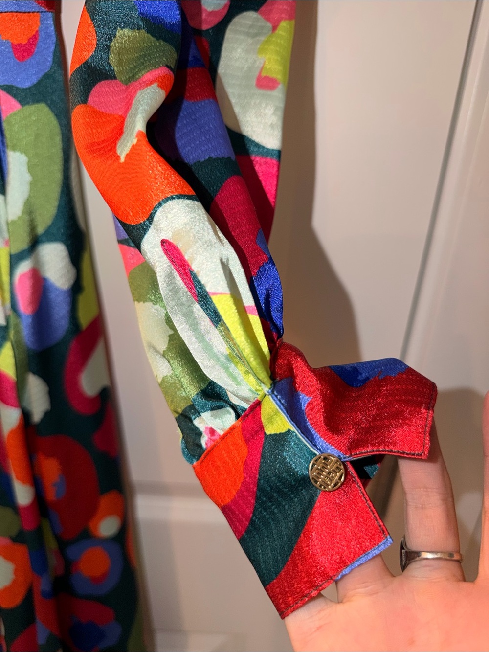 Vibrant Multi-Color Print Maxi Dress with Ruffled Hem - Picture 11 of 11